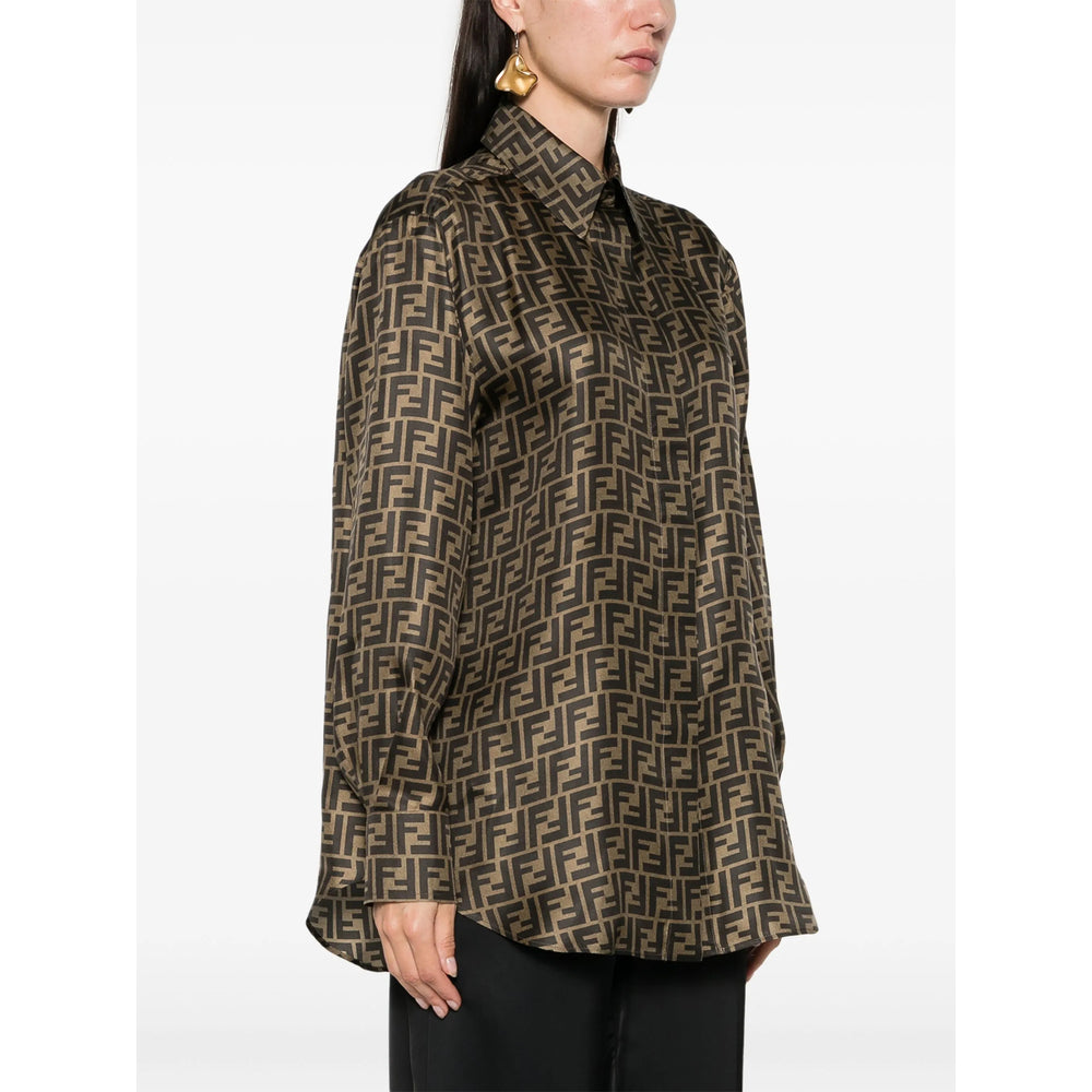 Fendi Brown Tops - Shirts Women FENDI