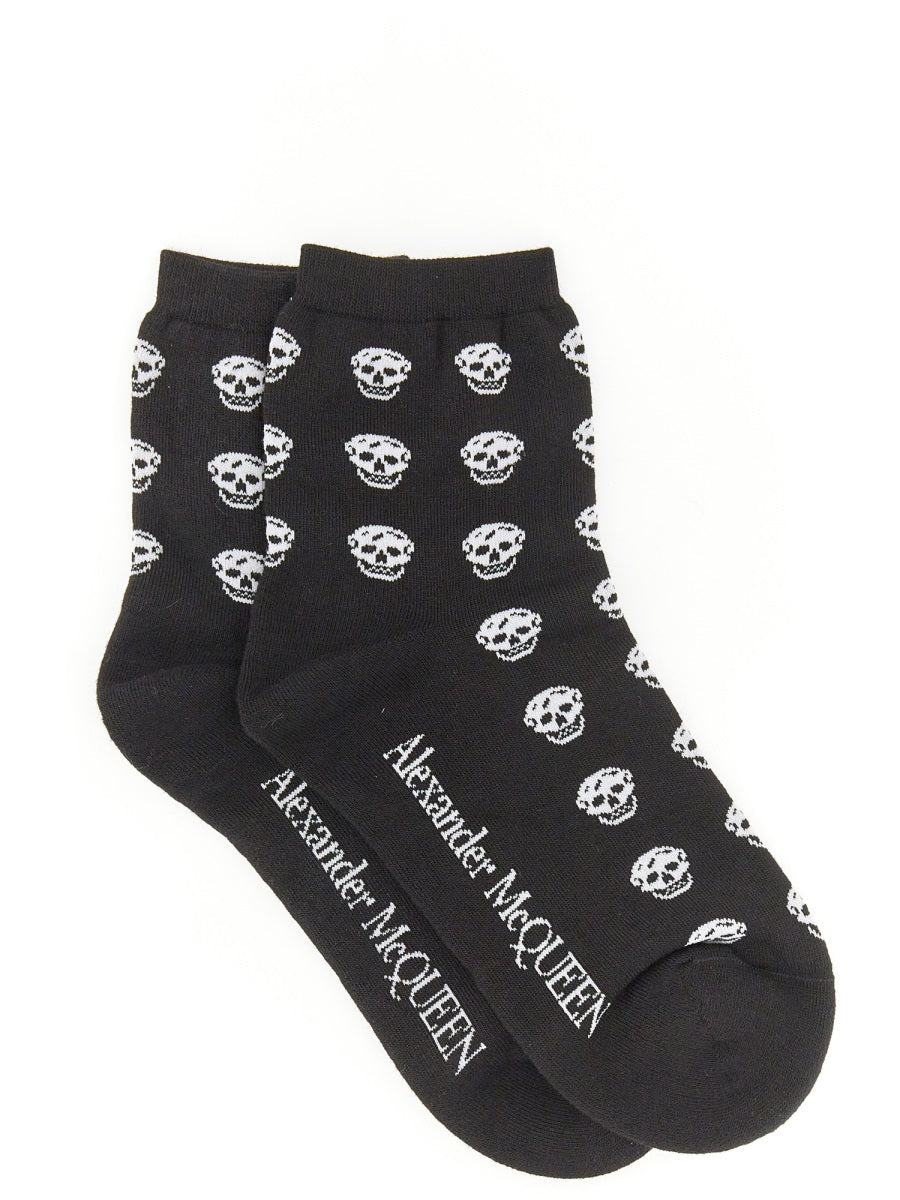 Alexander Mcqueen Women Short Skull Sock ALEXANDER MCQUEEN