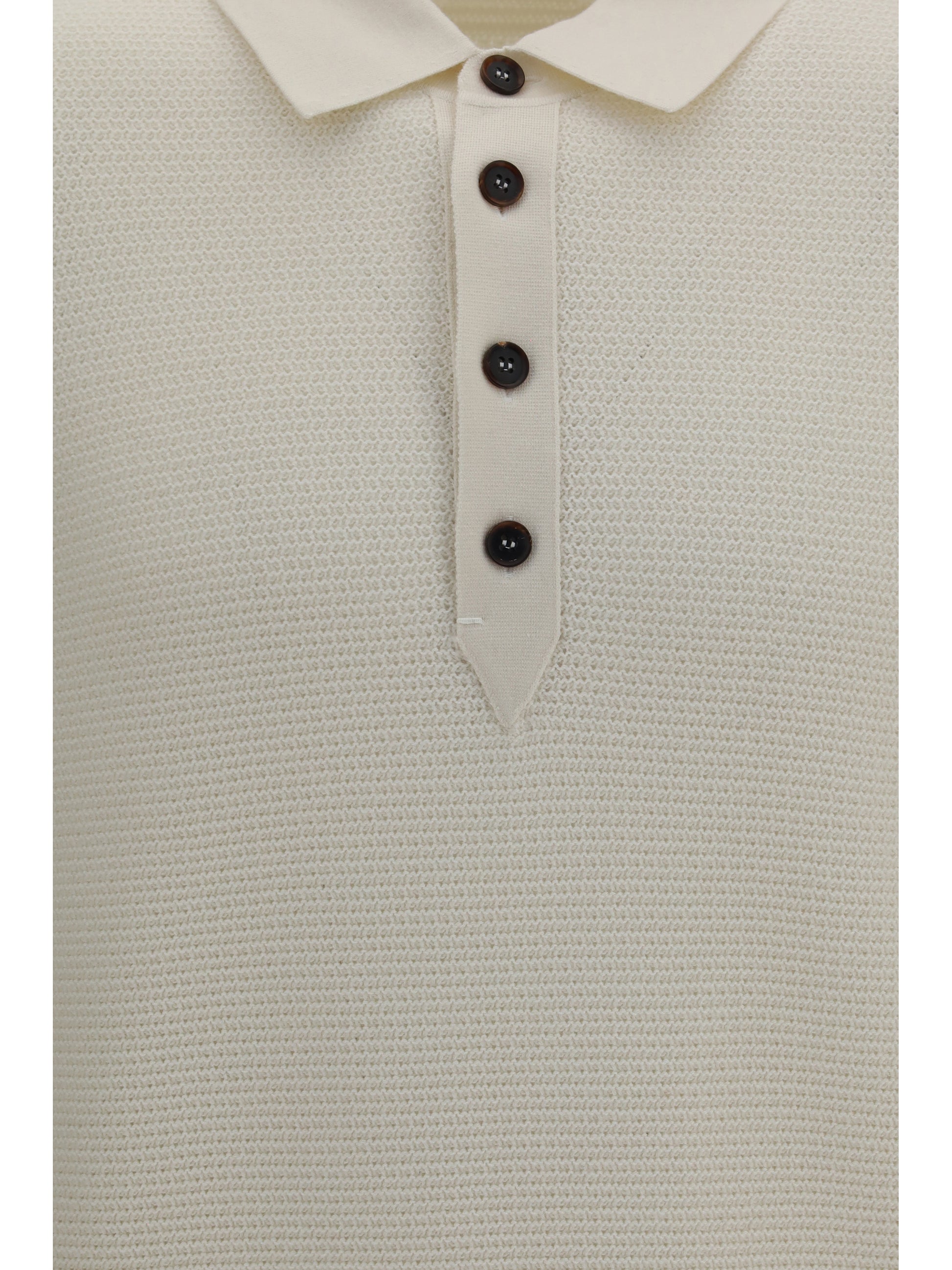 Zegna Men Long-Sleeve Cashmere Polo Shirt ZEGNA
