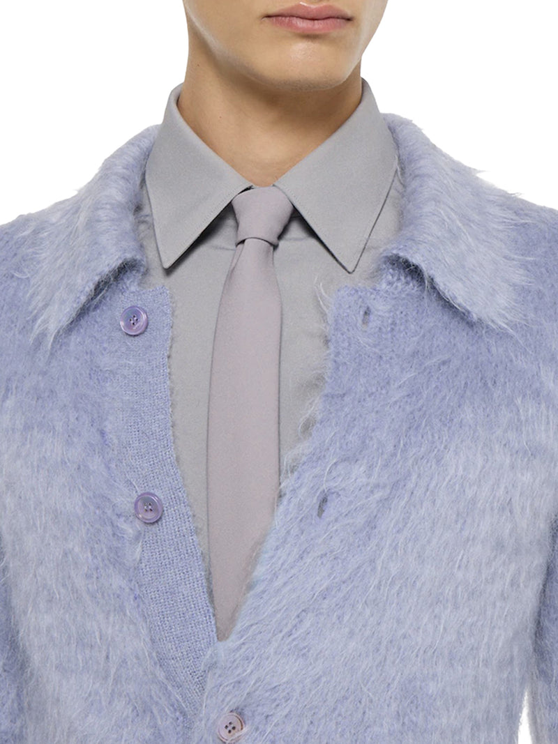 Gucci Men Silk Tie With Crepe Effect GUCCI
