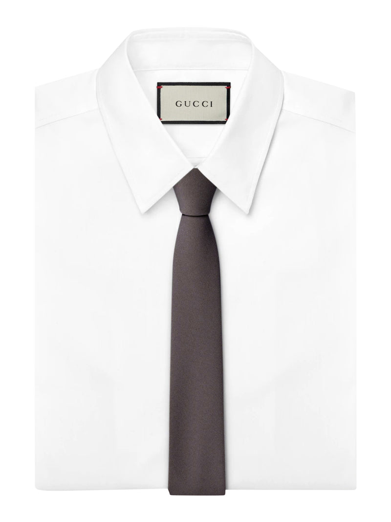 Gucci Men Silk Tie With Crepe Effect GUCCI