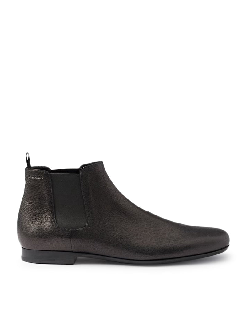 Prada Men Leather Chelsea Boots PRADA