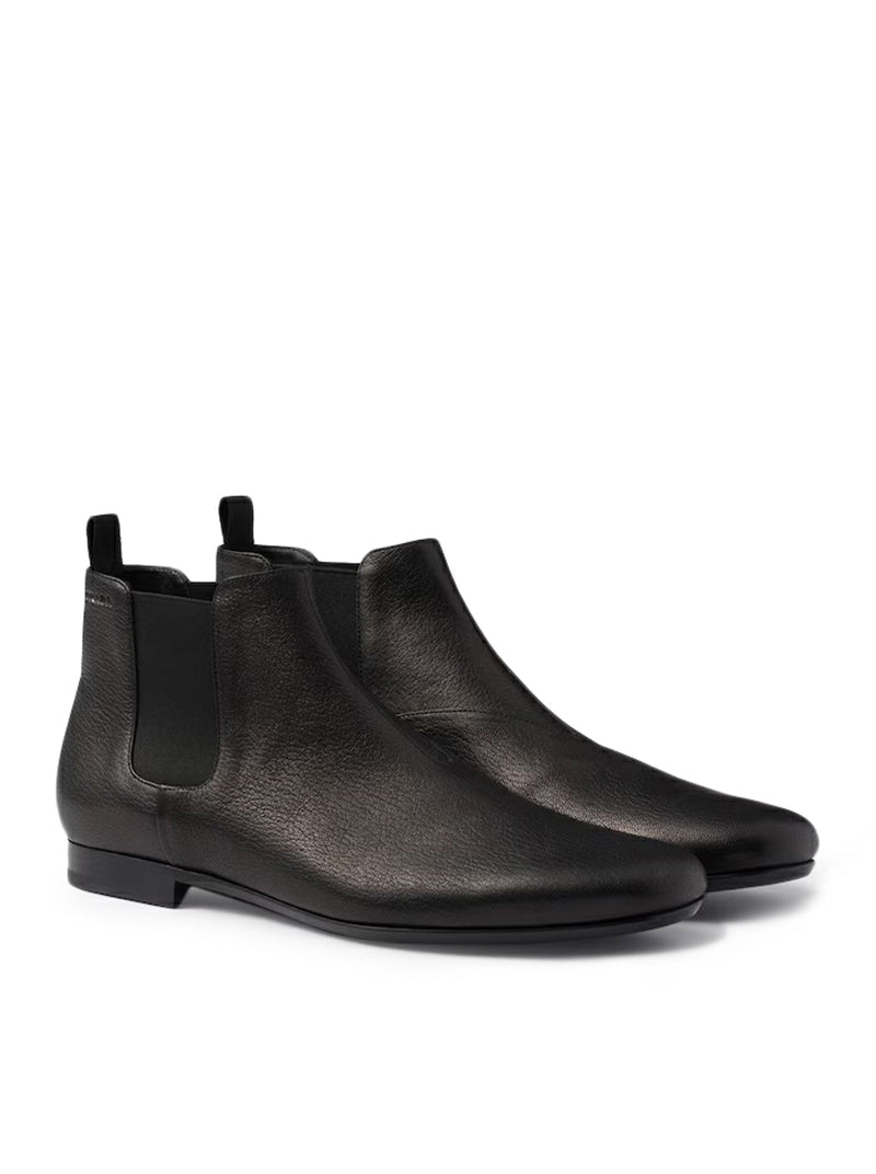 Prada Men Leather Chelsea Boots PRADA