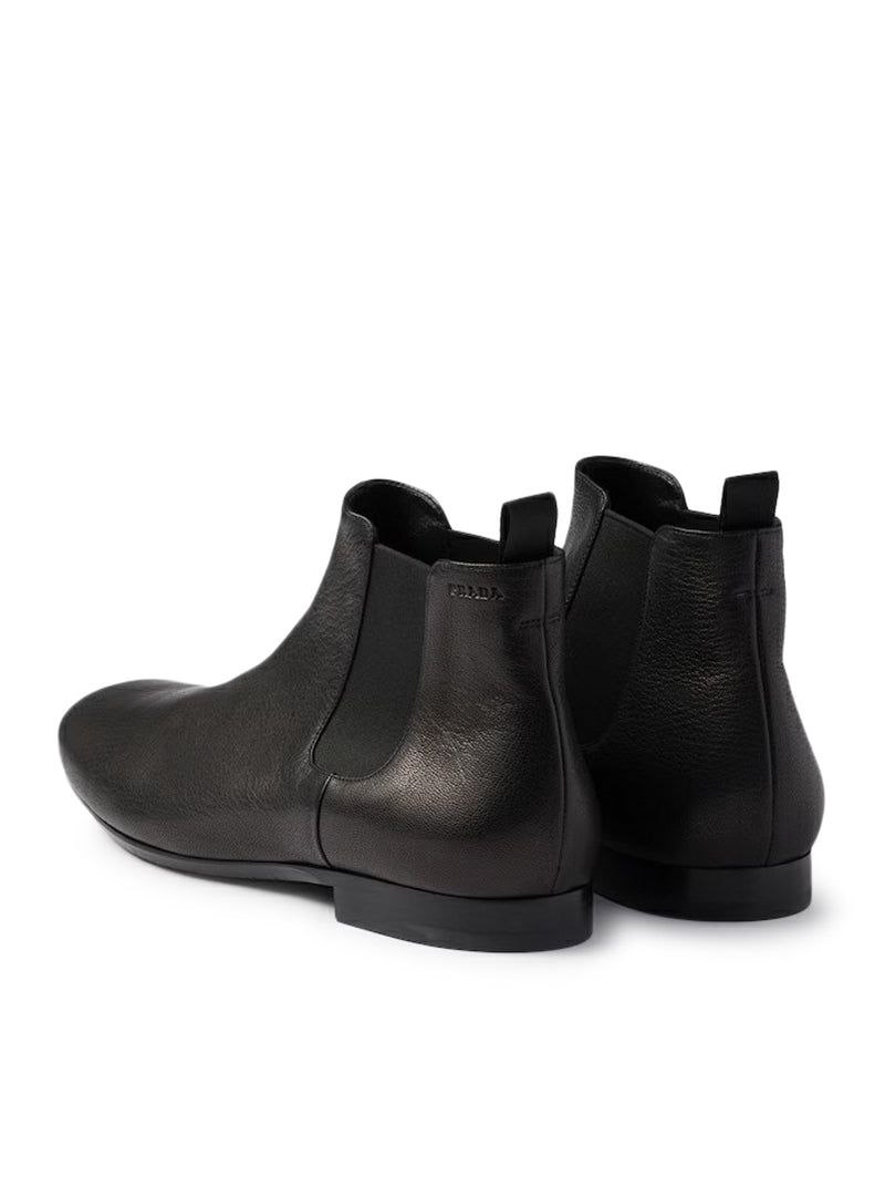 Prada Men Leather Chelsea Boots PRADA