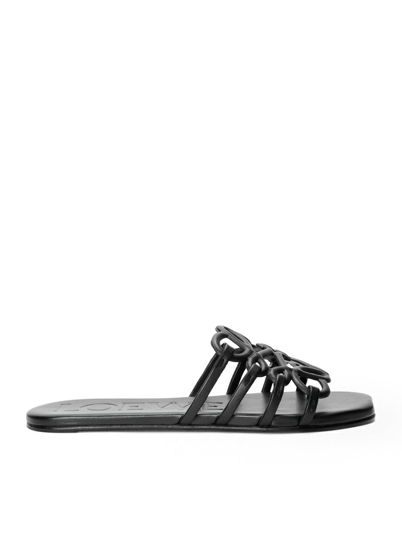 Loewe Women Anagram Petal Slide In Calfskin LOEWE