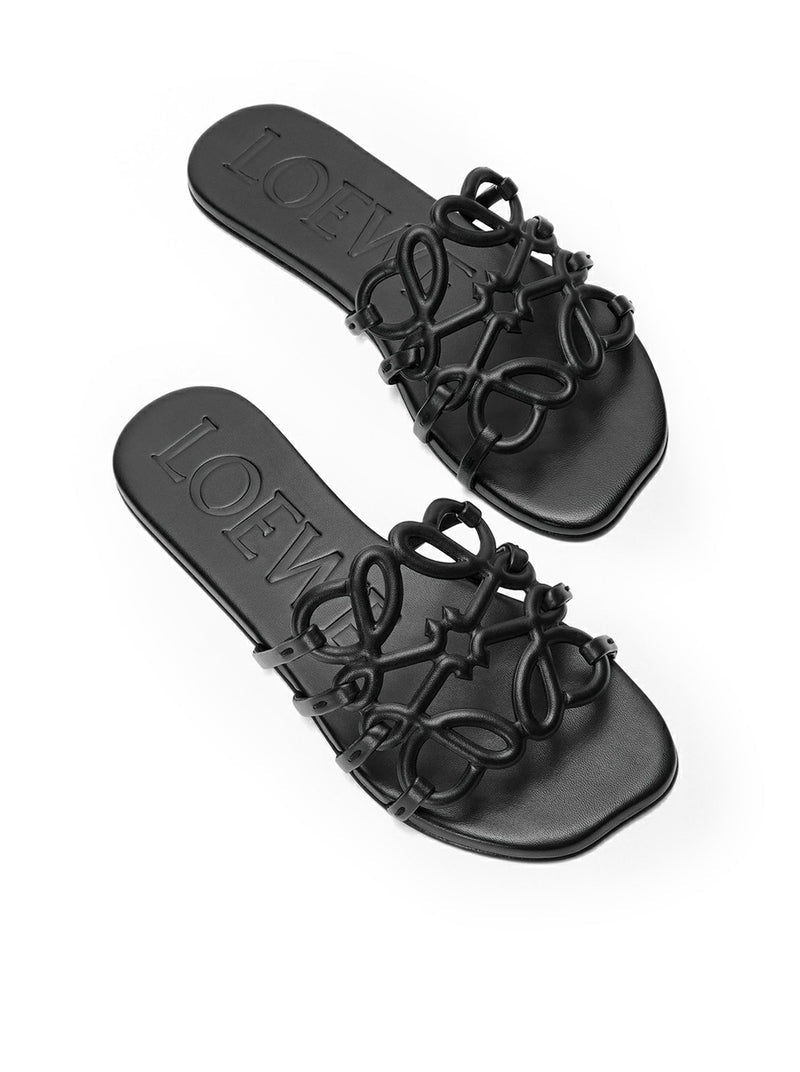 Loewe Women Anagram Petal Slide In Calfskin LOEWE