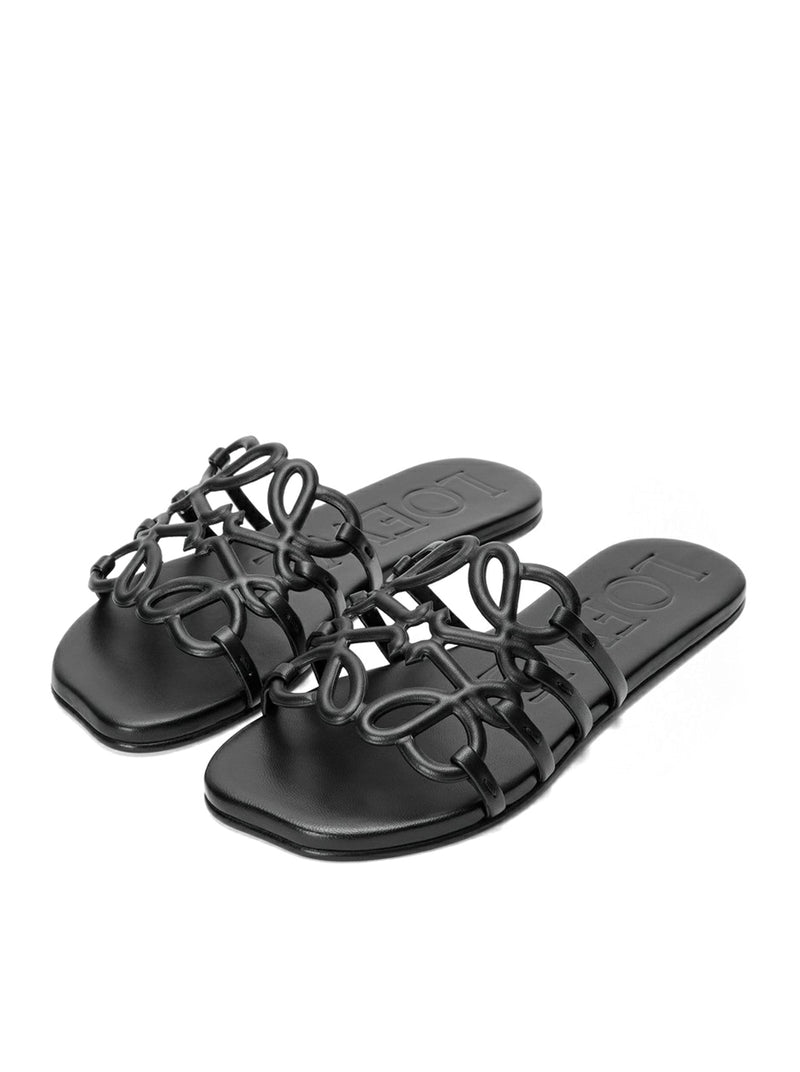 Loewe Women Anagram Petal Slide In Calfskin LOEWE