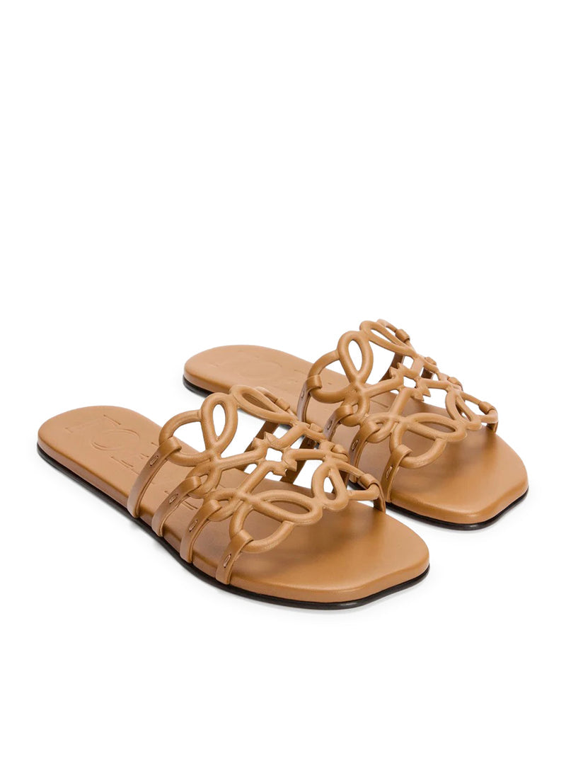 Loewe Women Anagram Petal Slide In Calfskin LOEWE