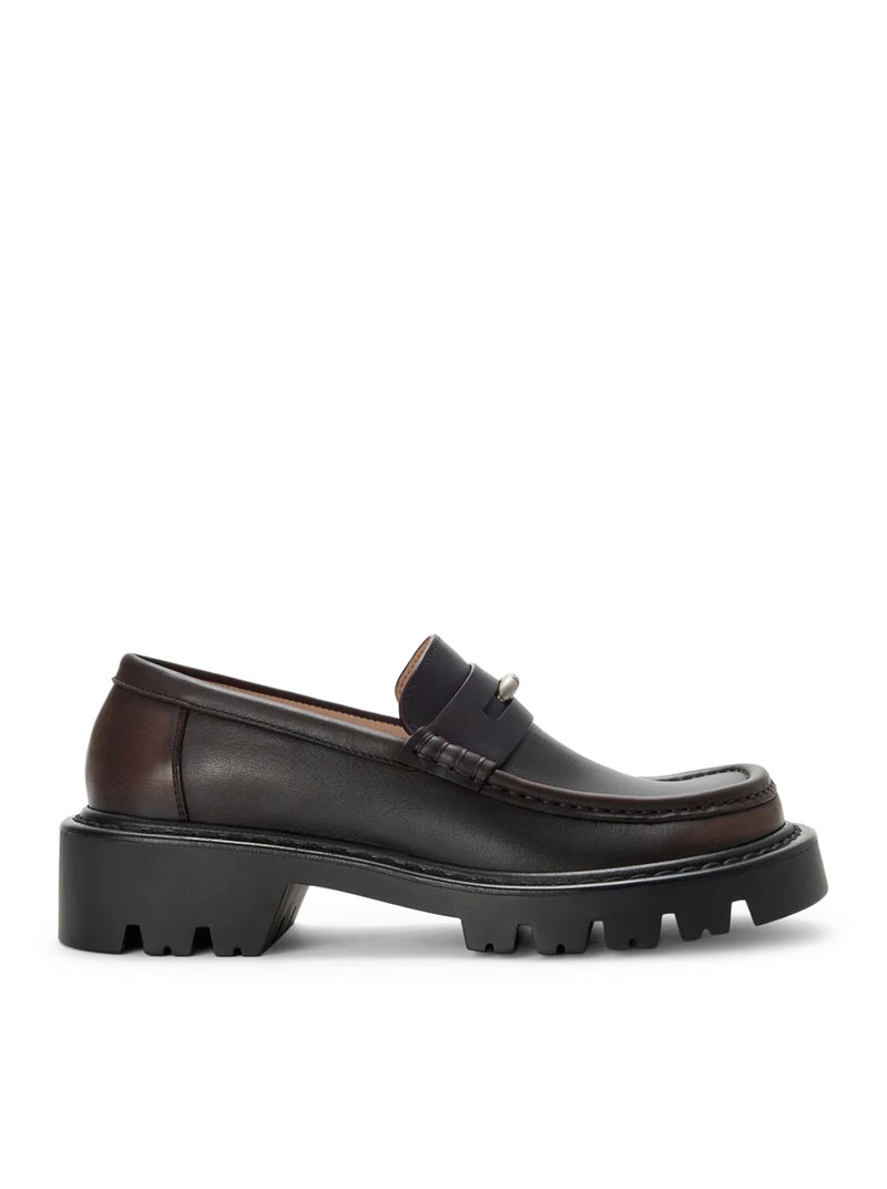 Loewe Women Sierra Brushed Calfskin Loafers LOEWE