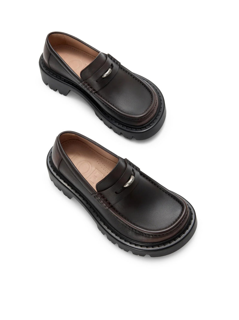 Loewe Women Sierra Brushed Calfskin Loafers LOEWE