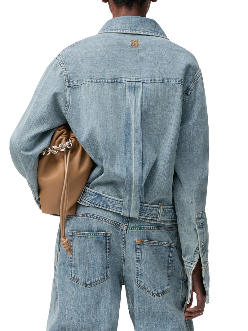 Loewe Women Draped Denim Shirt LOEWE