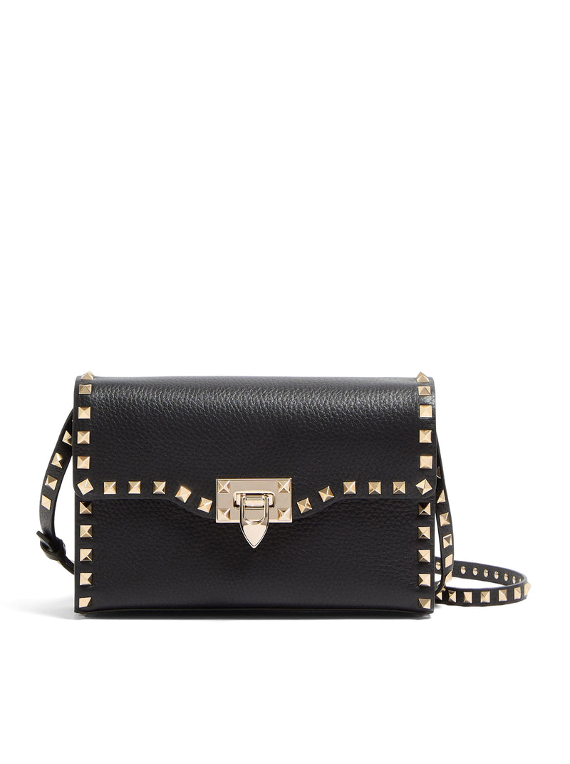 Valentino Garavani Women Rockstud Small Garnet Calfskin Crossbody Bag VALENTINO GARAVANI