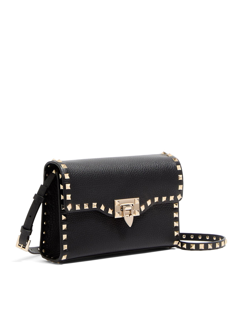 Valentino Garavani Women Rockstud Small Garnet Calfskin Crossbody Bag VALENTINO GARAVANI