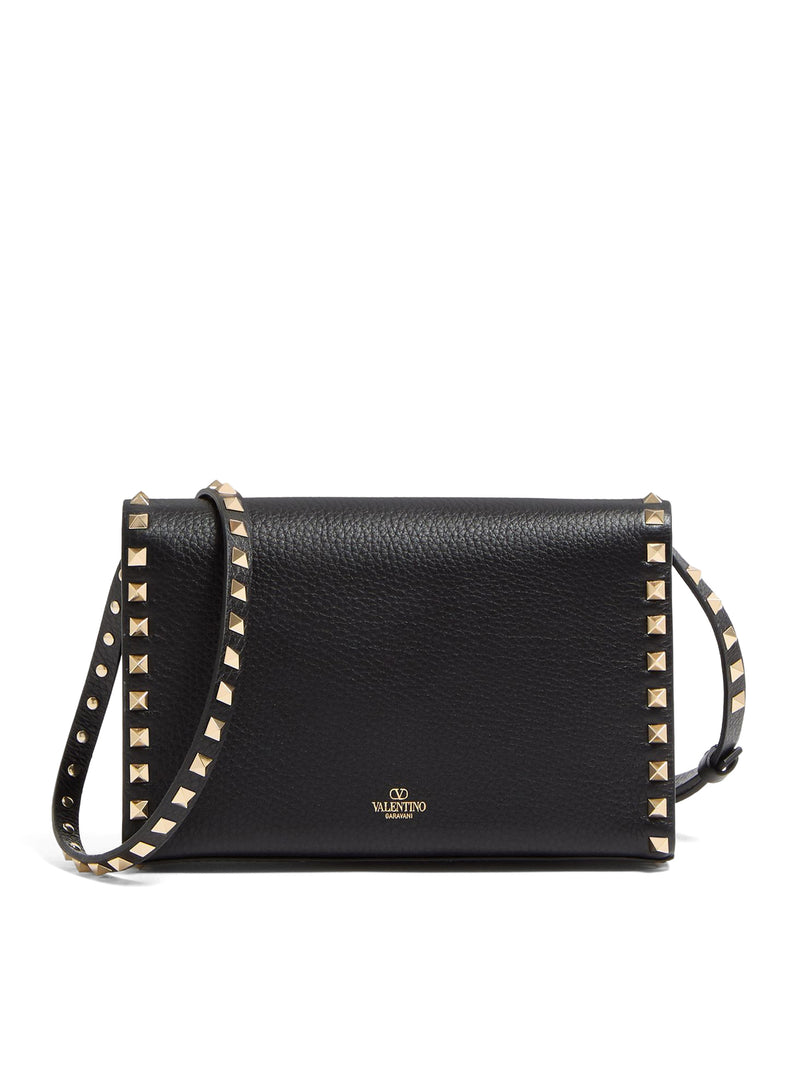 Valentino Garavani Women Rockstud Small Garnet Calfskin Crossbody Bag VALENTINO GARAVANI