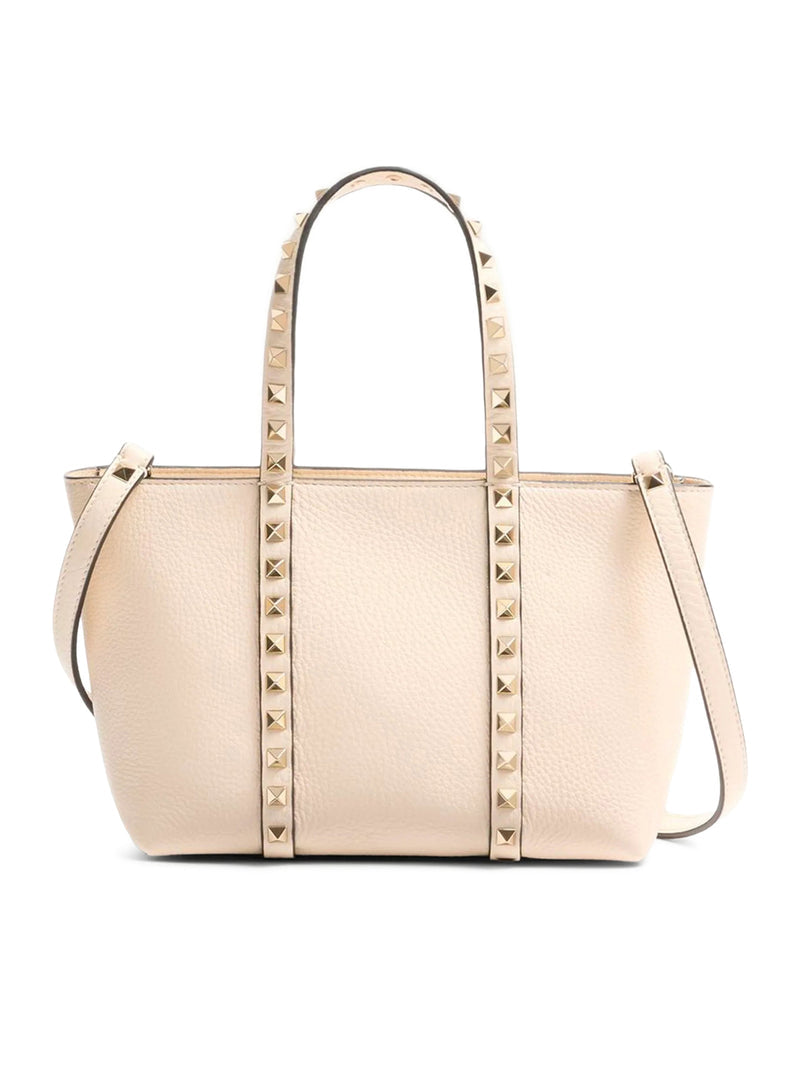 Valentino Garavani Women Rockstud Mini Tote In Hammered Leather VALENTINO GARAVANI