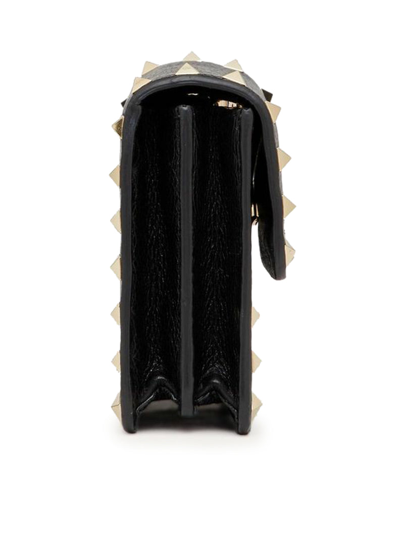 Valentino Garavani Women Rockstud Chain Pouch In Garnet Calfskin VALENTINO GARAVANI