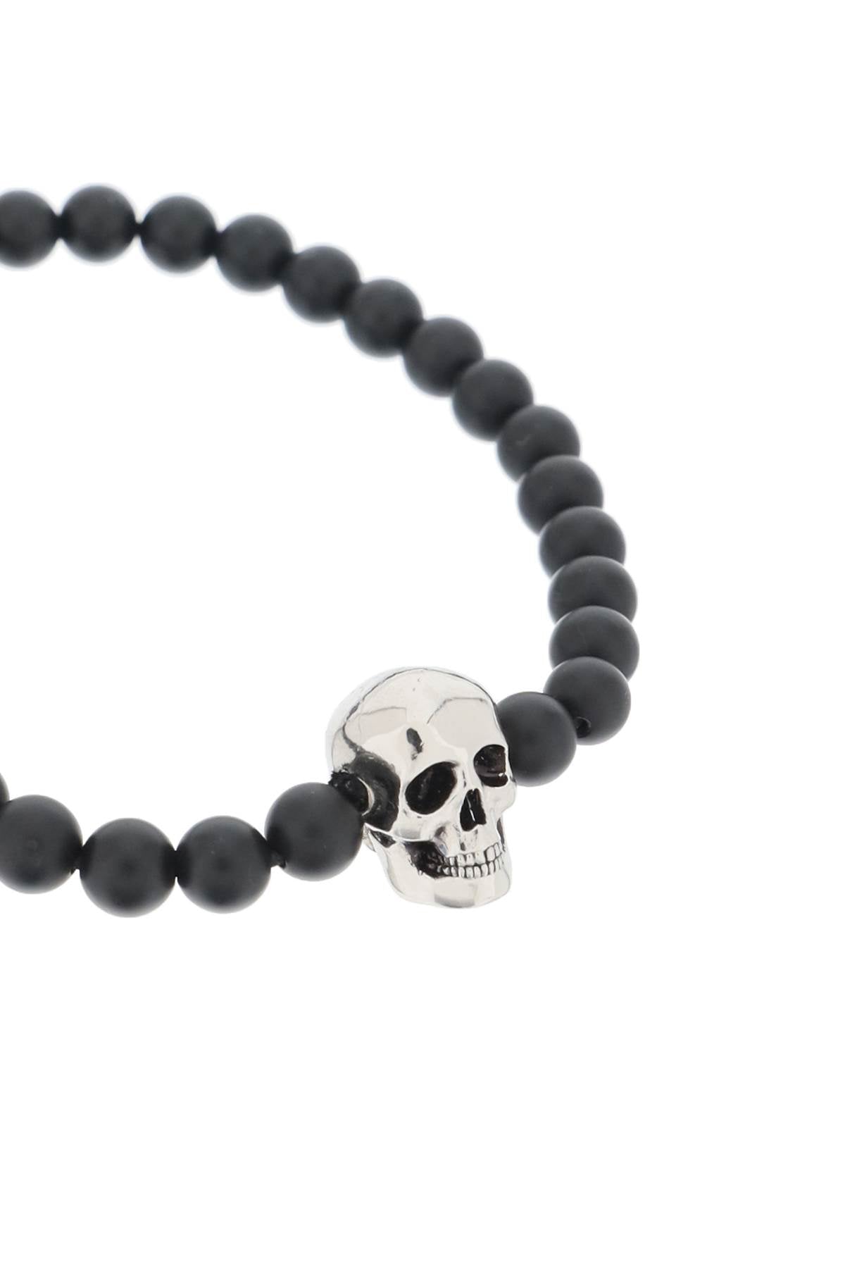 Alexander Mcqueen Skull Bracelet With Pearls Men