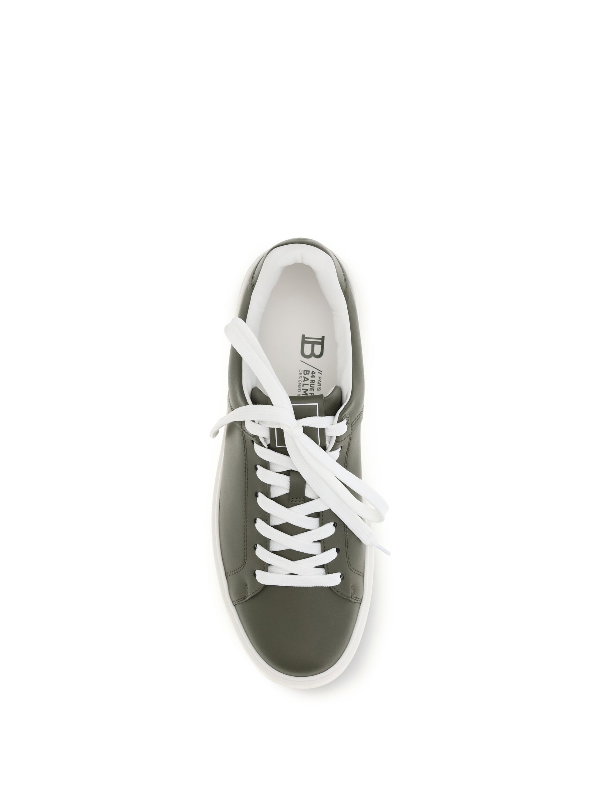 Balmain Men B-Court Sneakers In Calfskin Leather BALMAIN