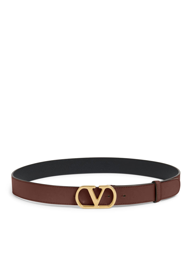 Valentino Garavani Women Vlogo Signature Belt In Glossy Calfskin 30Mm VALENTINO GARAVANI