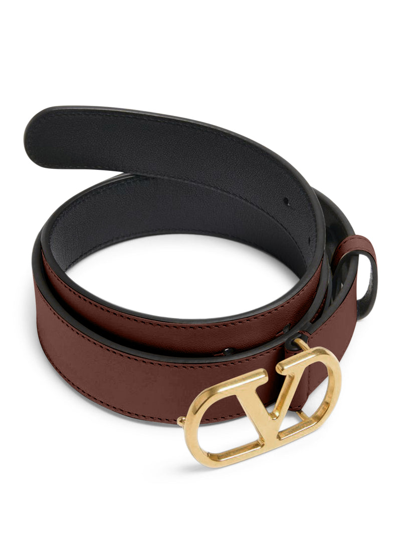 Valentino Garavani Women Vlogo Signature Belt In Glossy Calfskin 30Mm VALENTINO GARAVANI