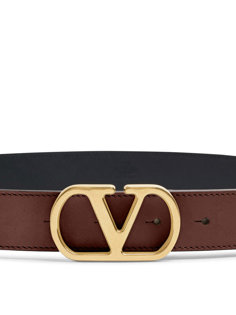 Valentino Garavani Women Vlogo Signature Belt In Glossy Calfskin 30Mm VALENTINO GARAVANI