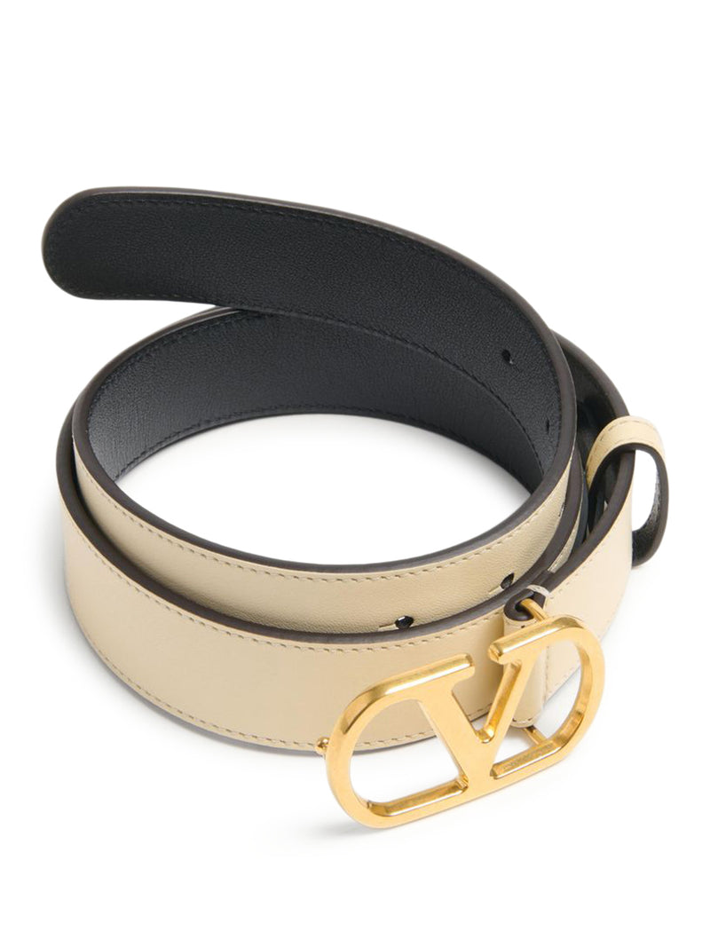 Valentino Garavani Women Vlogo Signature Belt In Glossy Calfskin 30Mm VALENTINO GARAVANI