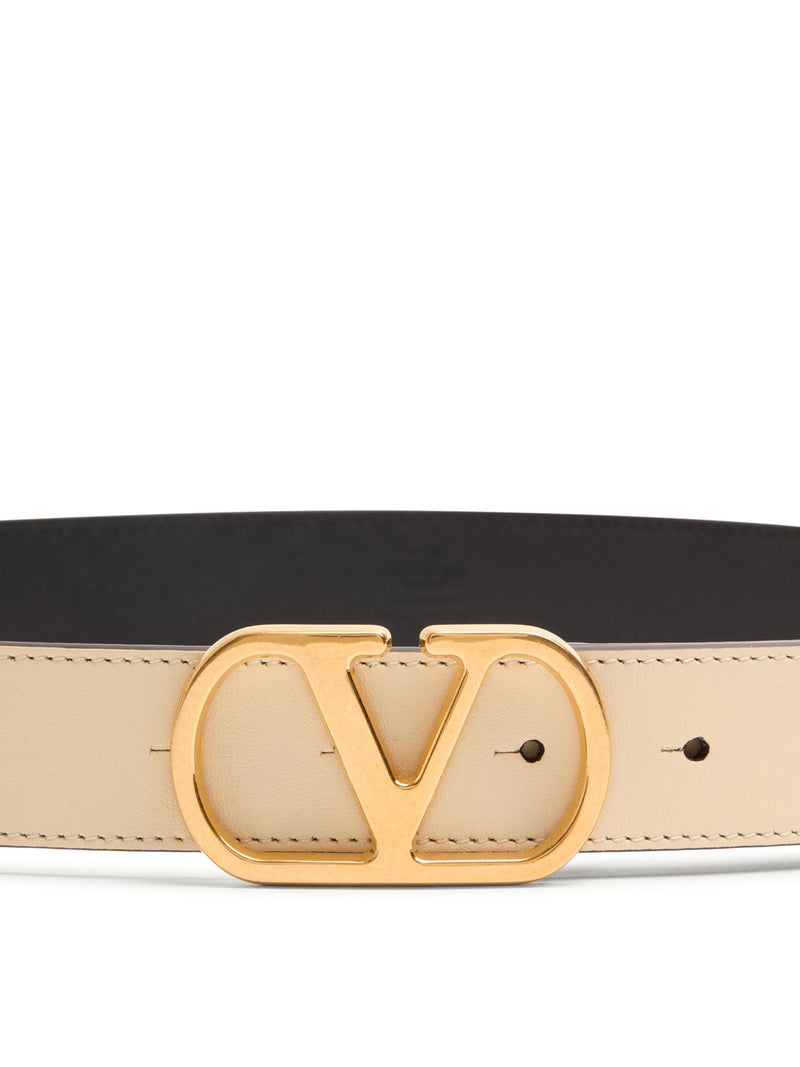 Valentino Garavani Women Vlogo Signature Belt In Glossy Calfskin 30Mm VALENTINO GARAVANI