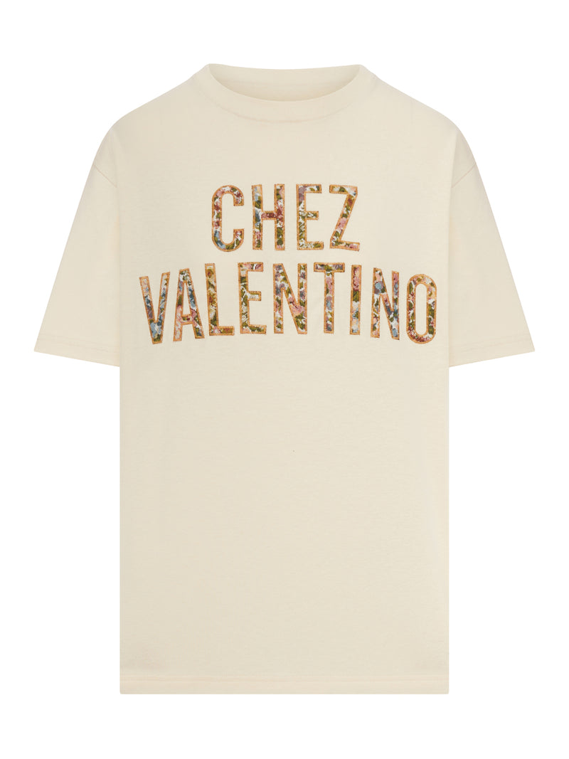 Valentino Garavani Women Embroidered Cotton T-Shirt VALENTINO GARAVANI