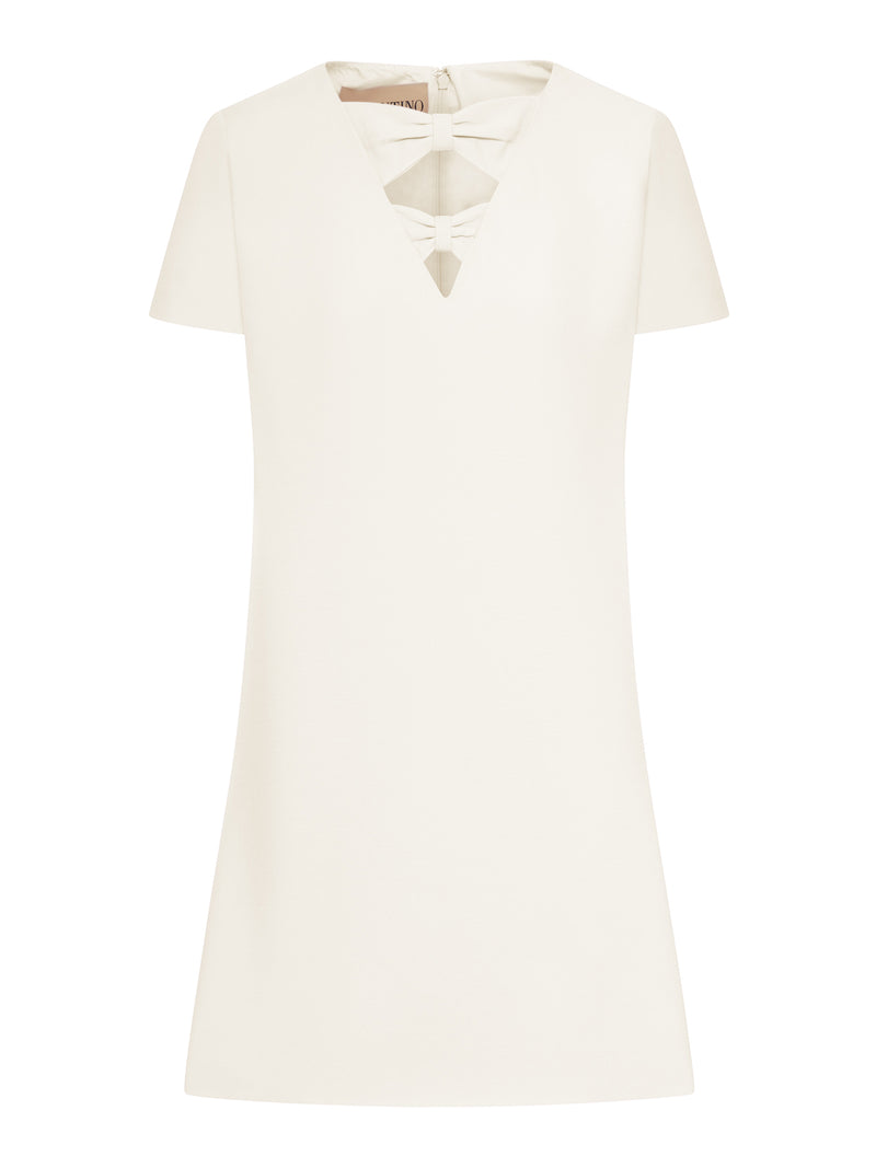 Valentino Garavani Women Crepe Mini Dress With Bow Detail VALENTINO GARAVANI