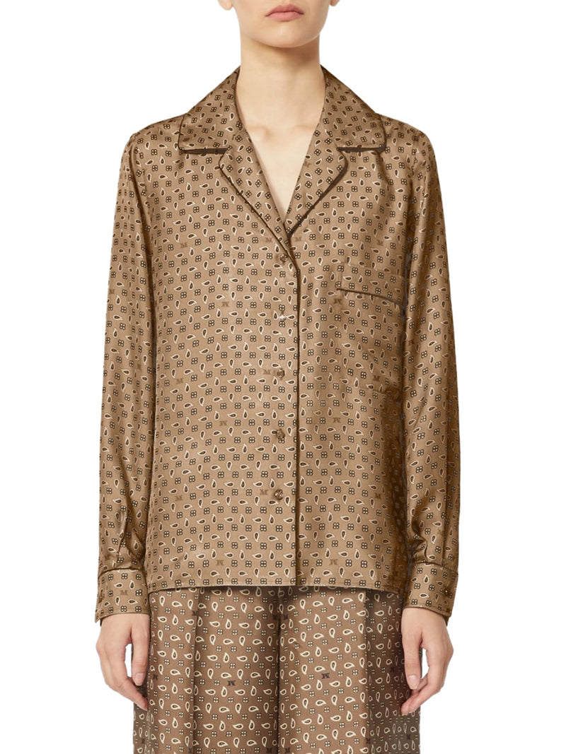 Max Mara Women Semi-Fitted Printed Silk Shirt MAX MARA