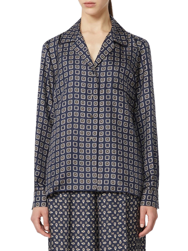 Max Mara Women Semi-Fitted Printed Silk Shirt MAX MARA
