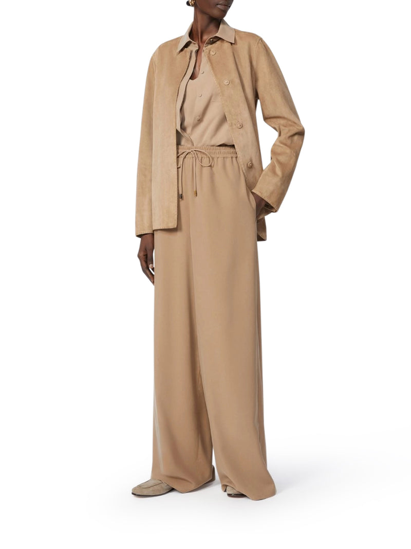 Max Mara Women Wide Trousers In Washed Silk MAX MARA