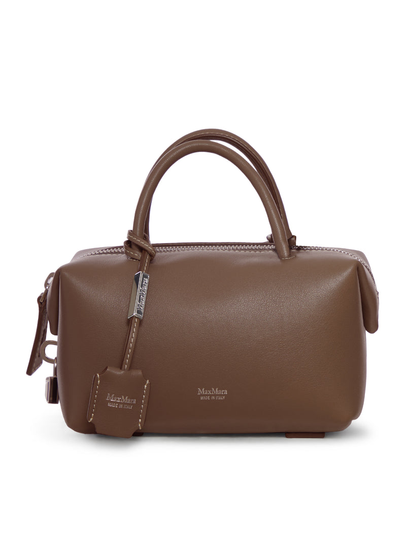 Max Mara Women Small Natural Leather Top Handle