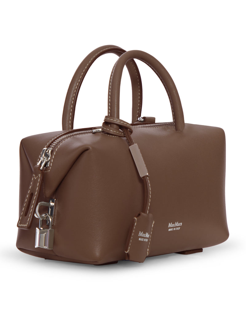 Max Mara Women Small Natural Leather Top Handle