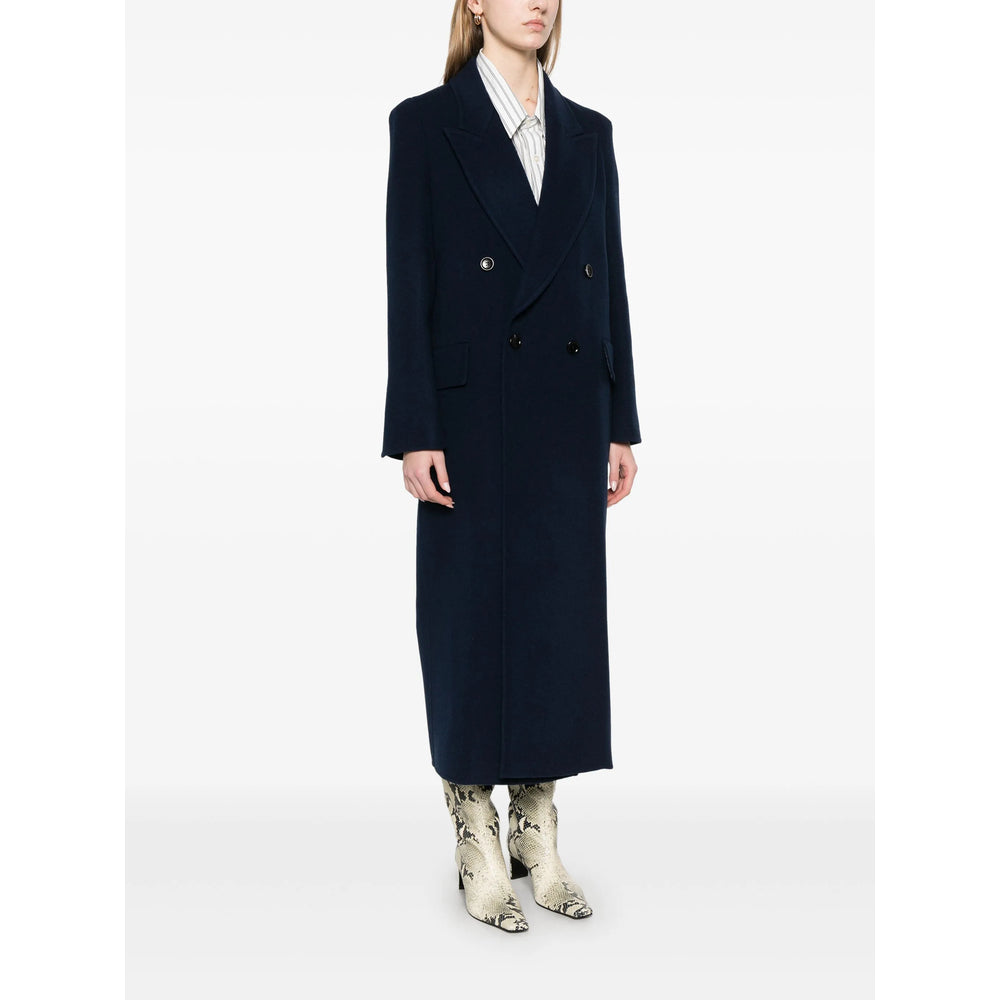 Max Mara Blue Coats - Double Breasted & Peacoats Women MAX MARA