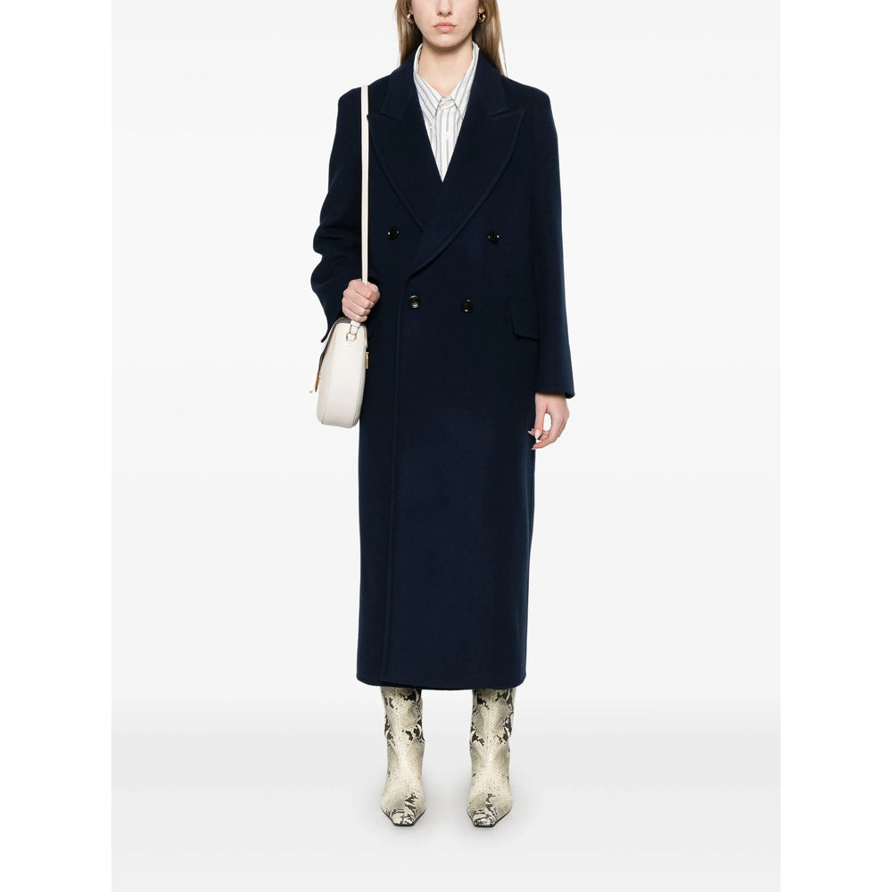 Max Mara Blue Coats - Double Breasted & Peacoats Women MAX MARA