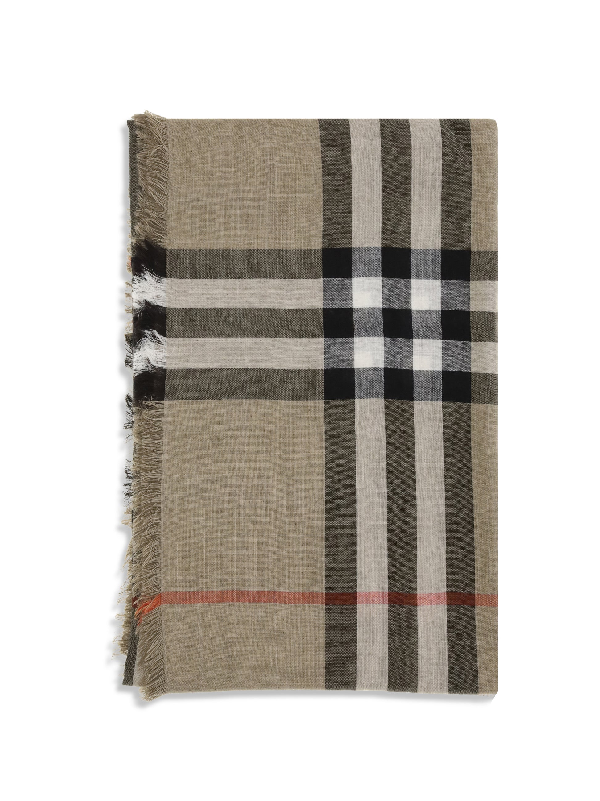 Burberry Men Check Reversible Wool And Silk Scarf BURBERRY