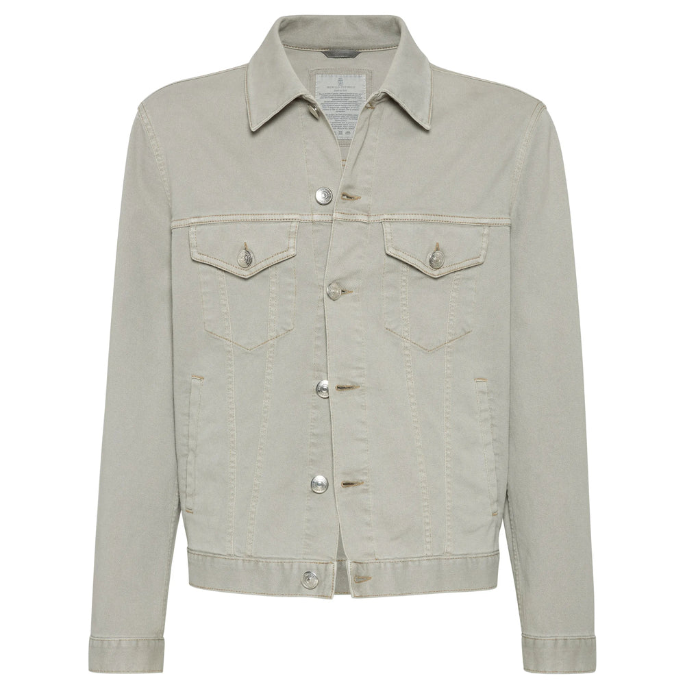 Brunello Cucinelli Grey Jackets - Denim Jackets Men BRUNELLO CUCINELLI