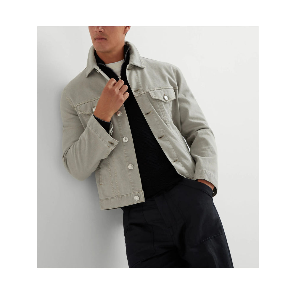 Brunello Cucinelli Grey Jackets - Denim Jackets Men BRUNELLO CUCINELLI