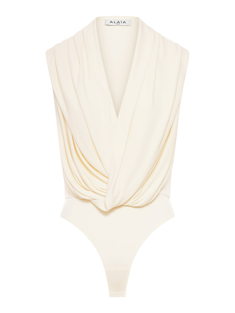 Alaia Women Jersey Bodysuit With Hood ALAIA