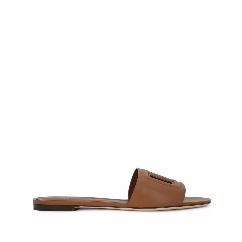 Dolce & Gabbana Brown Flip-Flops & Slides Women DOLCE & GABBANA