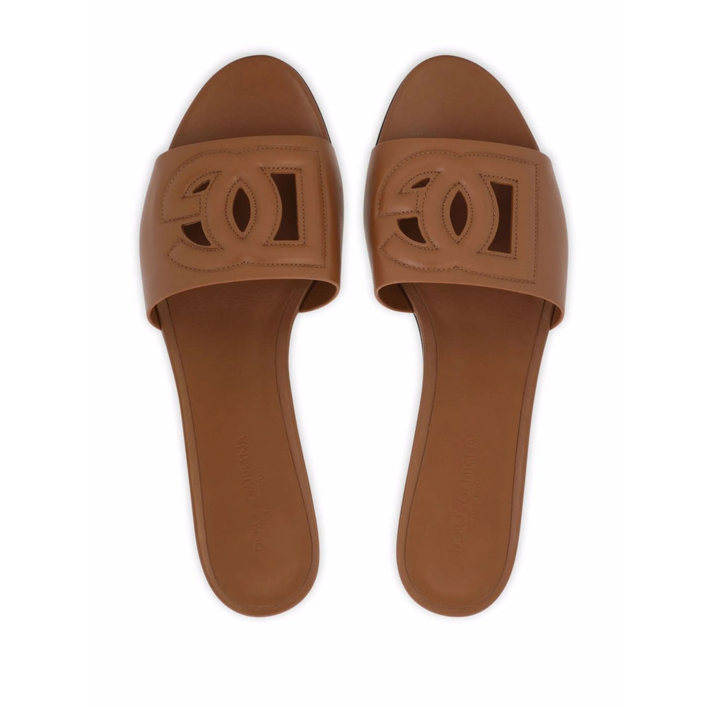 Dolce & Gabbana Brown Flip-Flops & Slides Women DOLCE & GABBANA