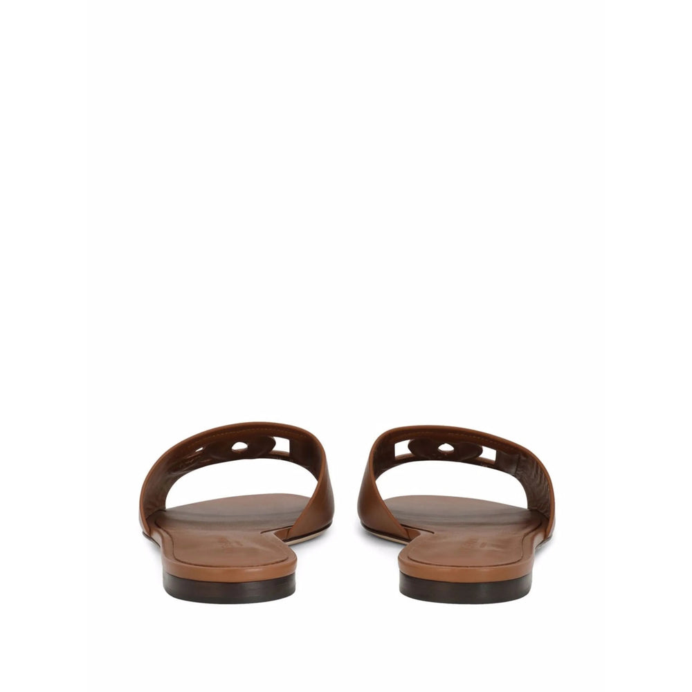 Dolce & Gabbana Brown Flip-Flops & Slides Women DOLCE & GABBANA