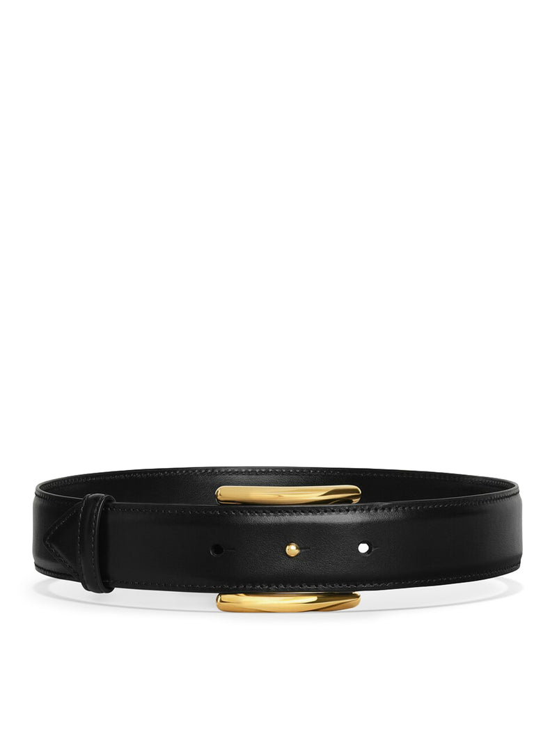 Alaia Women Curved Leather Belt ALAIA