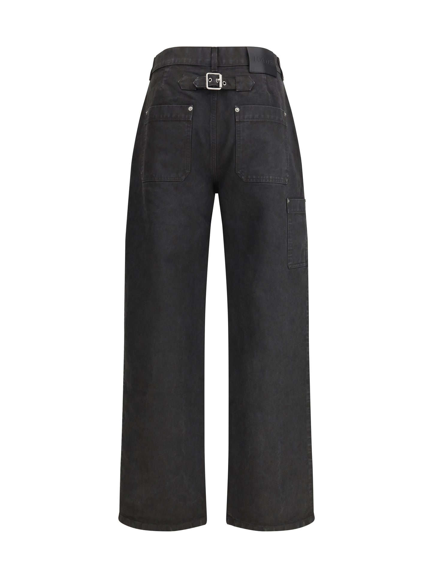 Loewe Men Baggy Jeans With A Decorative Single Belt Detail LOEWE