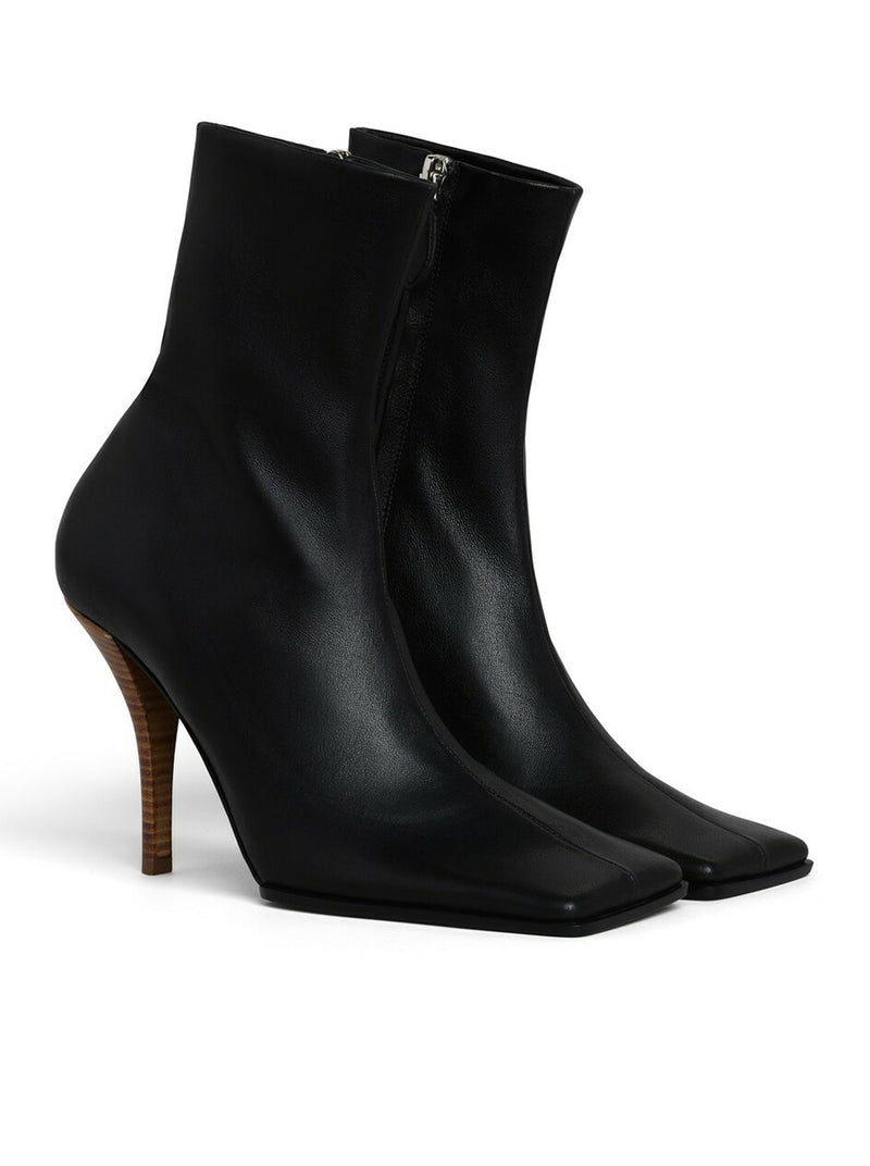 Alaia Women Square Leather Boots ALAIA