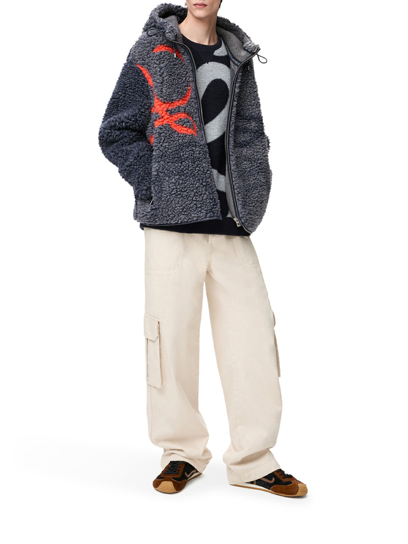 Loewe Men Anagram Jacquard Fleece Jacket LOEWE