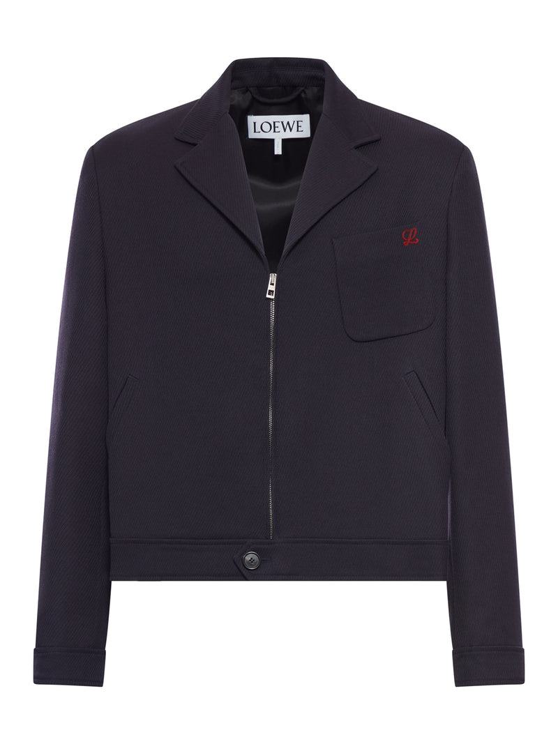 Loewe Men Wool Zip-Up Jacket LOEWE