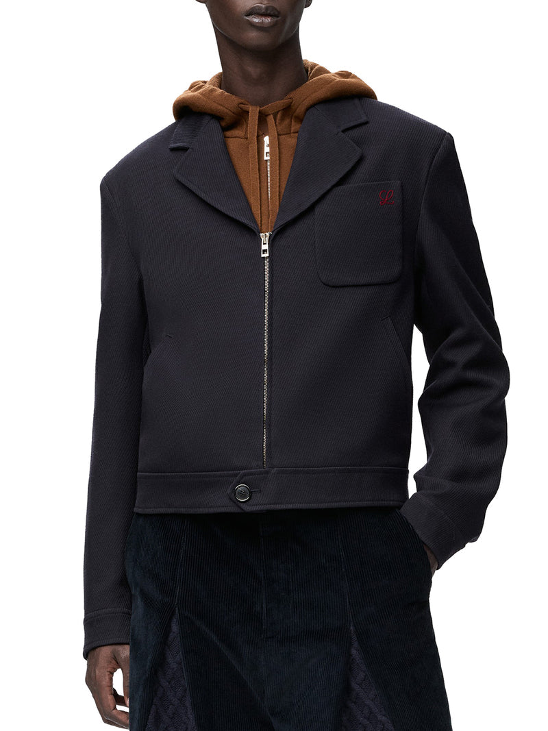 Loewe Men Wool Zip-Up Jacket LOEWE
