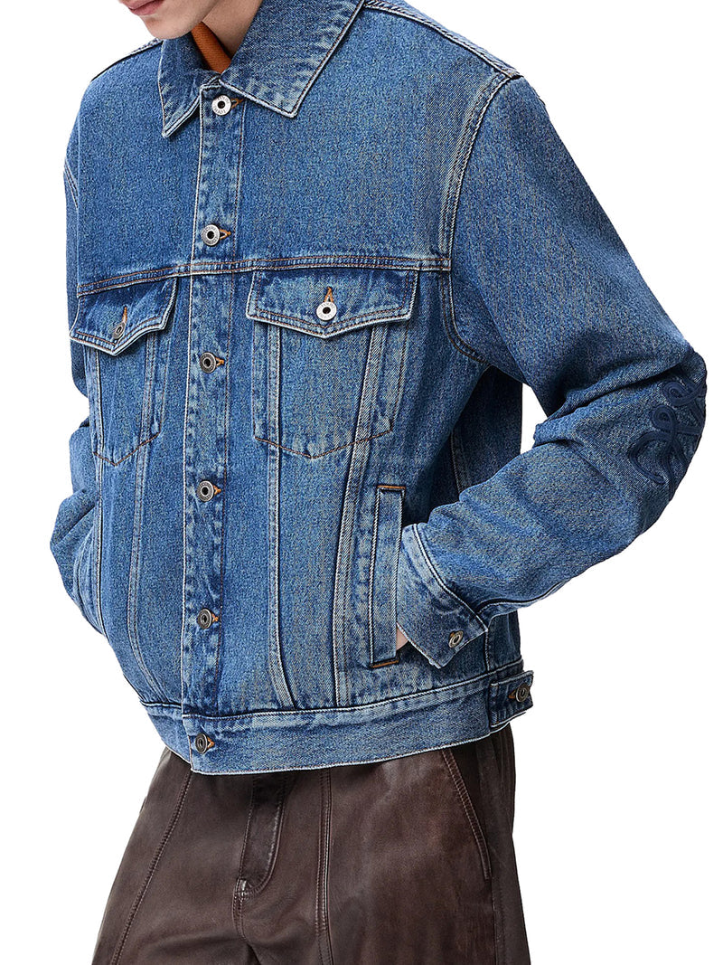 Loewe Men Denim Jacket With Anagram LOEWE